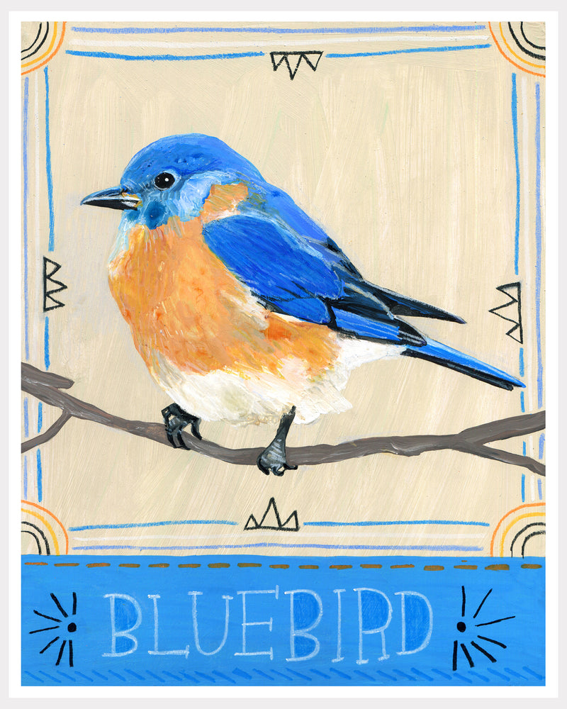 Animal Totem Print - Bluebird