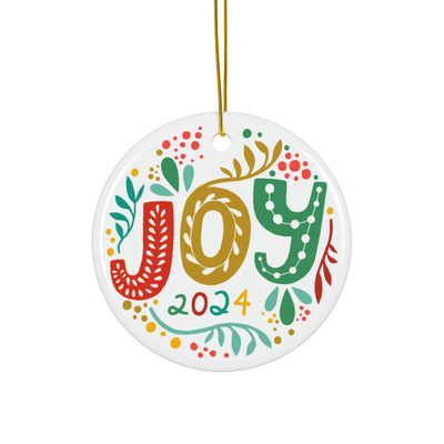 Joy Ceramic Ornament | Multi-Color