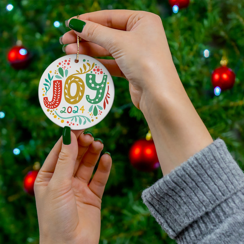 Joy Ceramic Ornament | Multi-Color