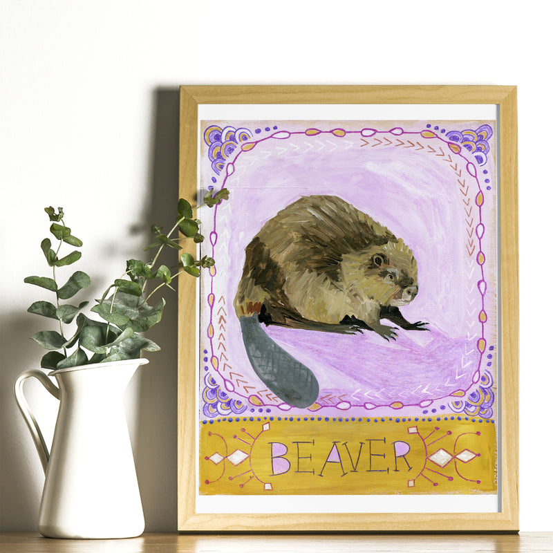 Animal Totem Print - Beaver