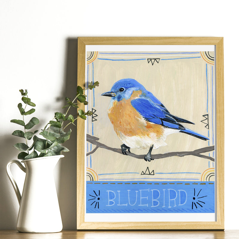 Animal Totem Print - Bluebird