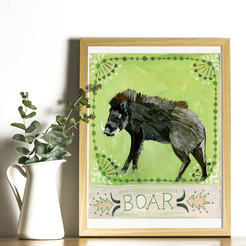 Animal Totem Print - Boar