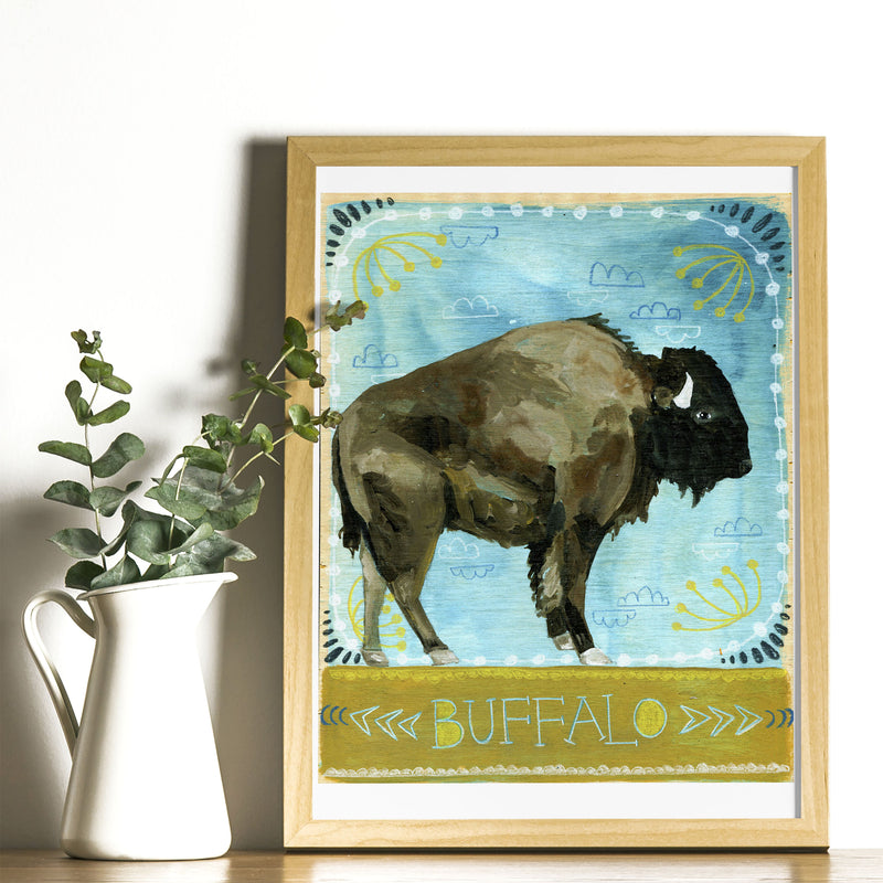 Animal Totem Print - Buffalo