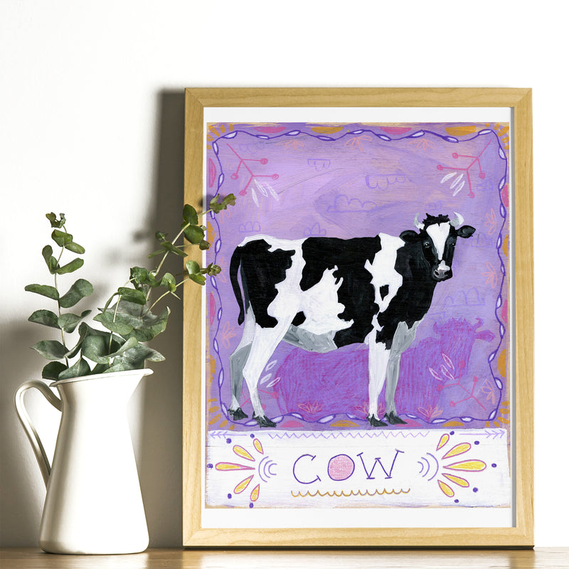 Animal Totem Print - Cow