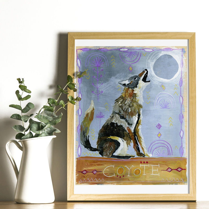 Animal Totem Print - Coyote