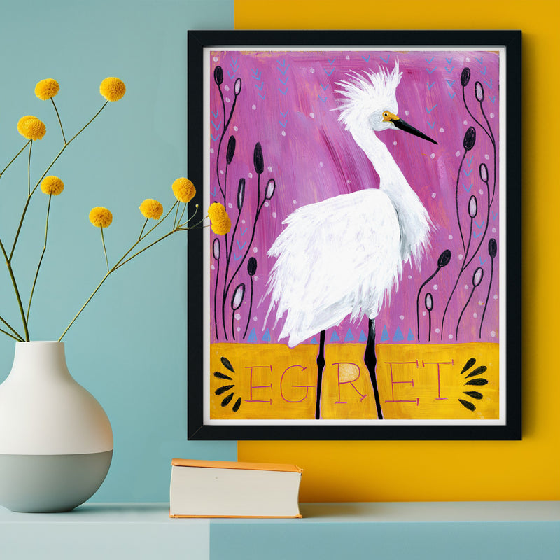 Animal Totem Print - Egret