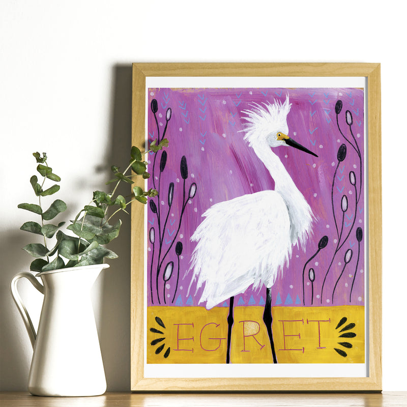 Animal Totem Print - Egret