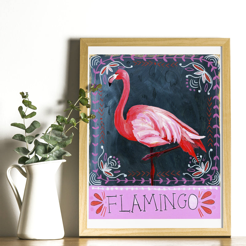 Animal Totem Print - Flamingo