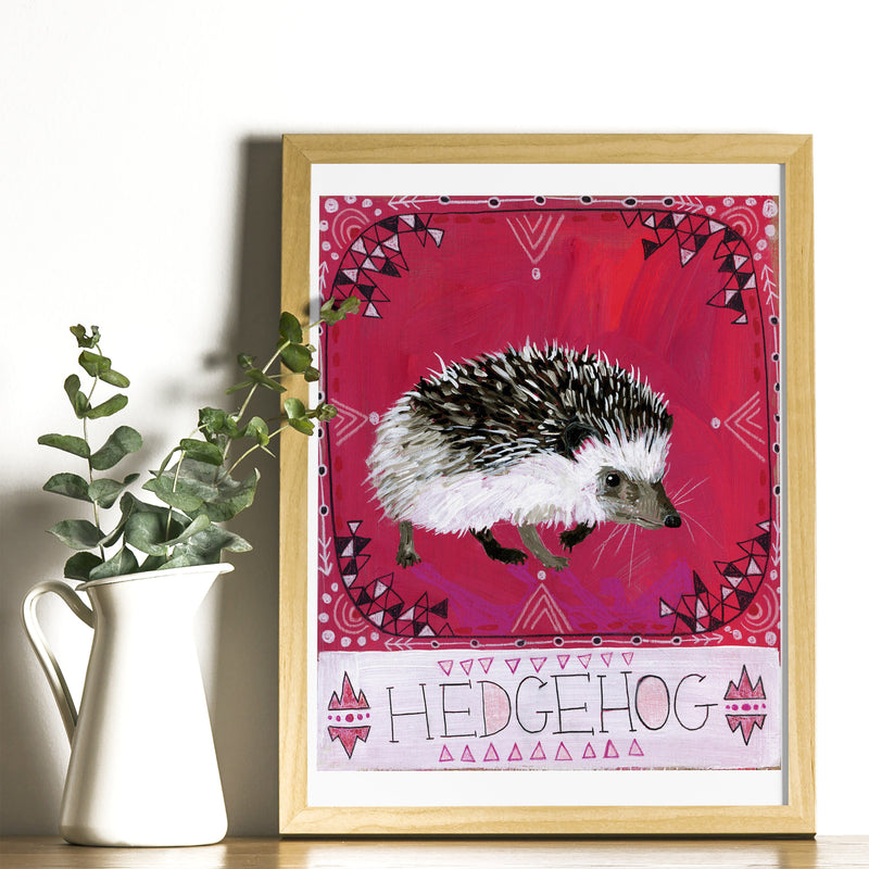 Animal Totem Print - Hedgehog