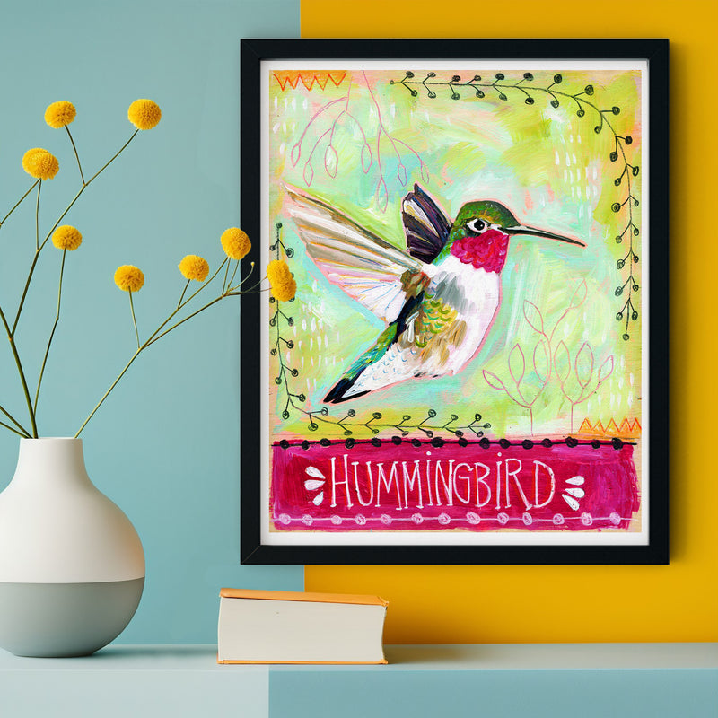 Animal Totem Print - Hummingbird