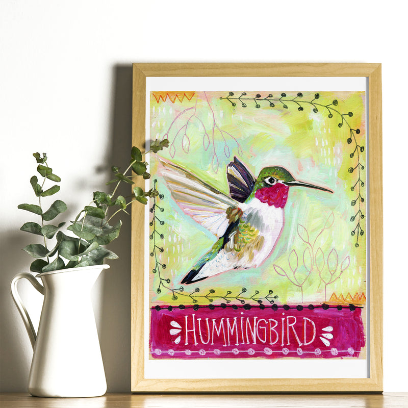 Animal Totem Print - Hummingbird