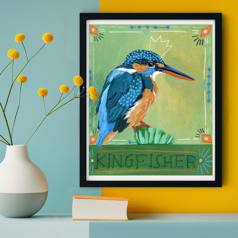 Animal Totem Print - Kingfisher