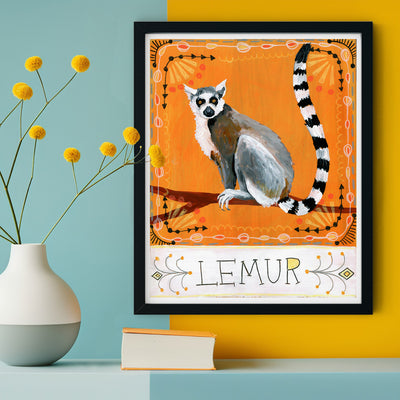 Animal Totem Print - Lemur