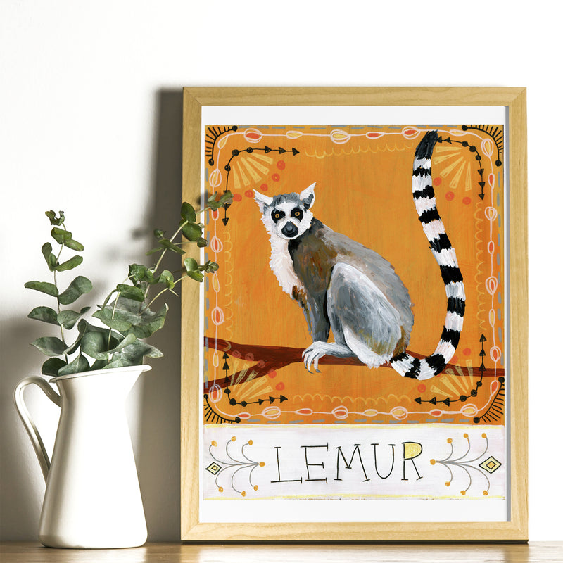 Animal Totem Print - Lemur