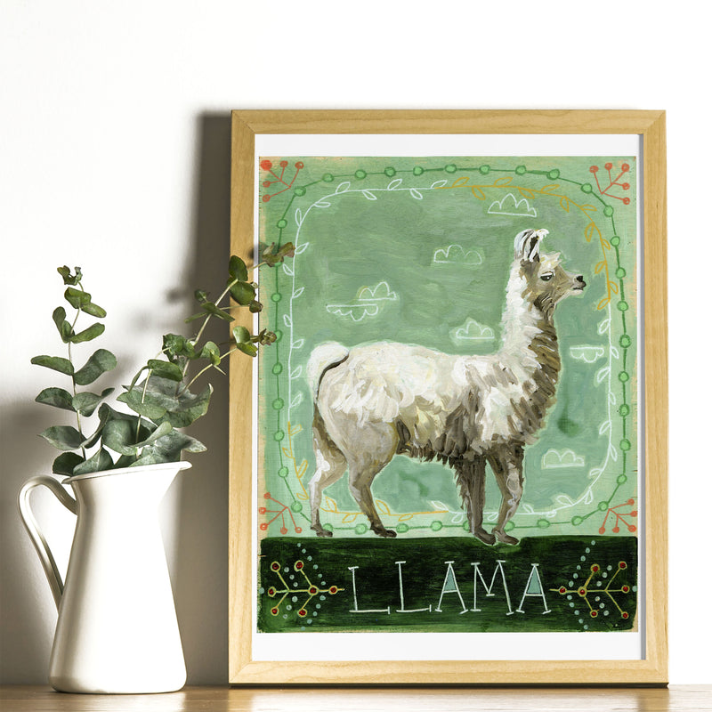 Animal Totem Print - Llama