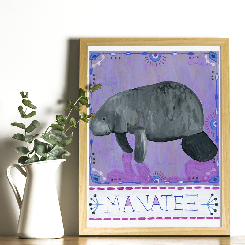 Animal Totem Print - Manatee