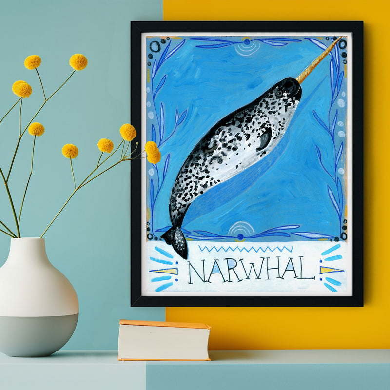 Animal Totem Print - Narwhal