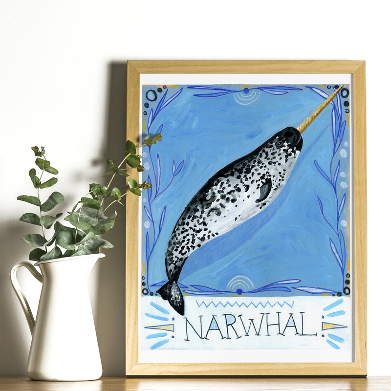 Animal Totem Print - Narwhal