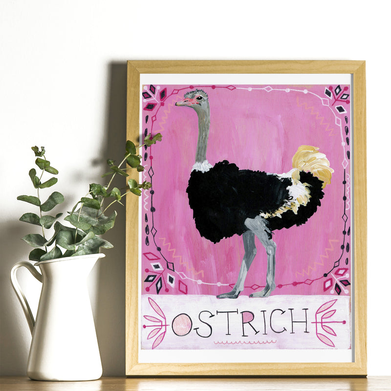 Animal Totem Print - Ostrich