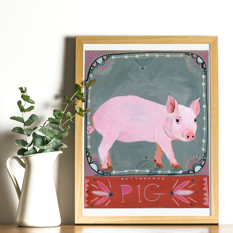 Animal Totem Print - Pig