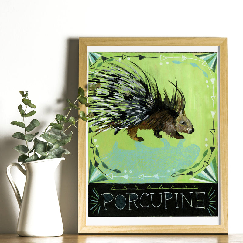 Animal Totem Print - Porcupine