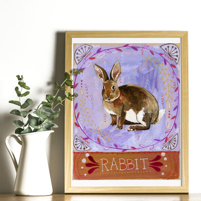 Animal Totem Print - Rabbit