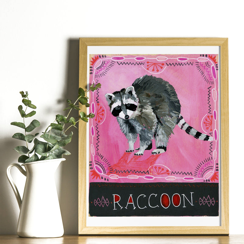 Animal Totem Print - Raccoon