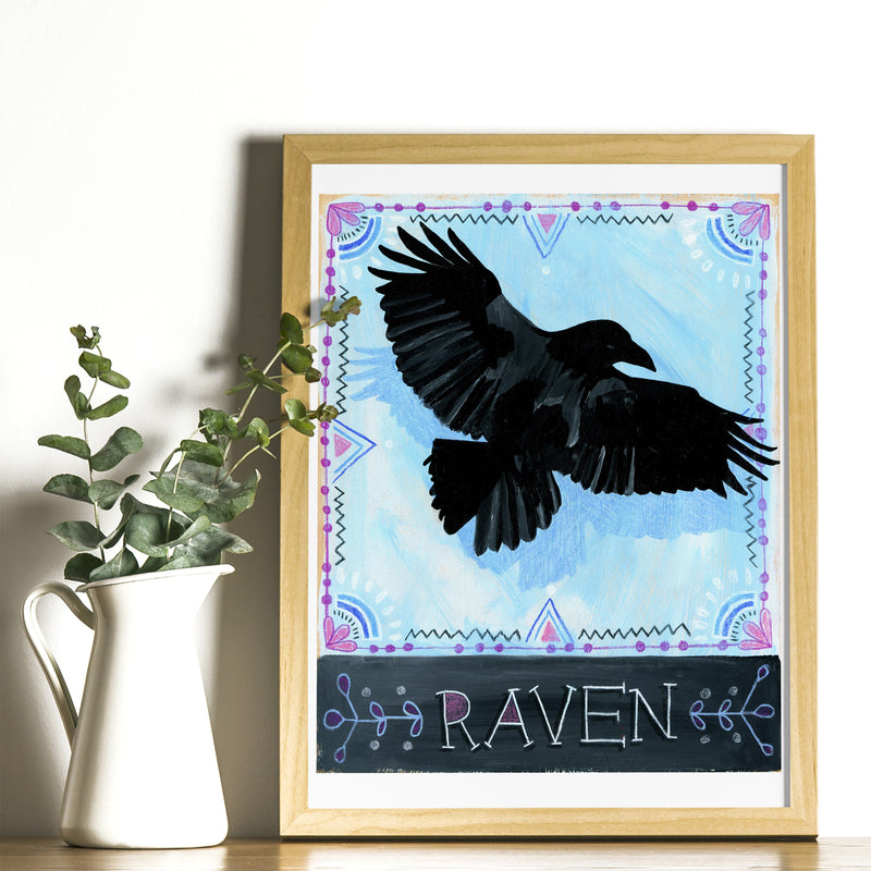 Animal Totem Print - Raven