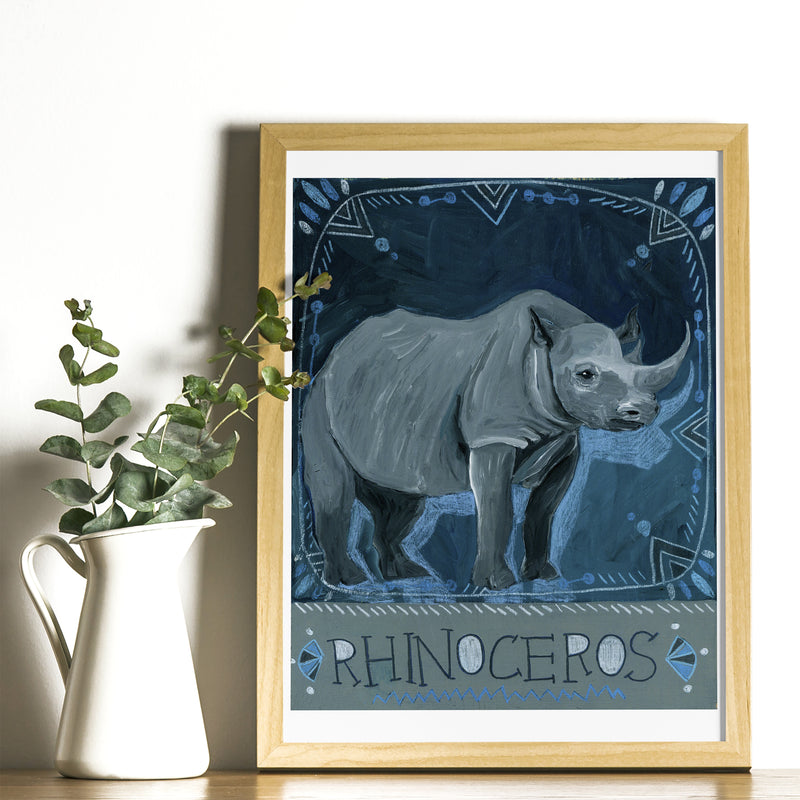 Animal Totem Print - Rhinoceros