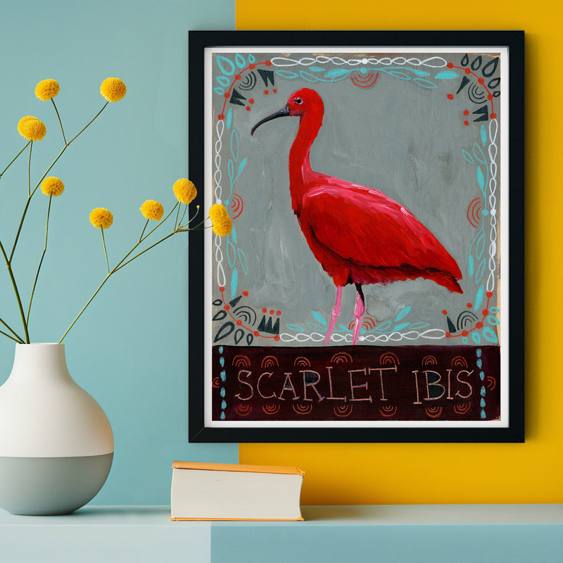 Animal Totem Print - Scarlet Ibis