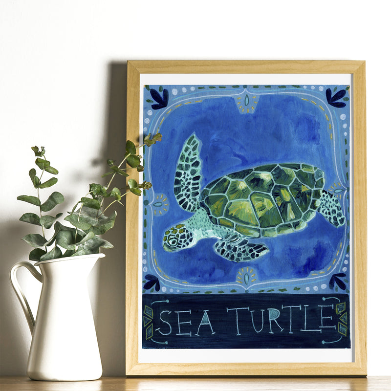 Animal Totem Print - Sea Turtle