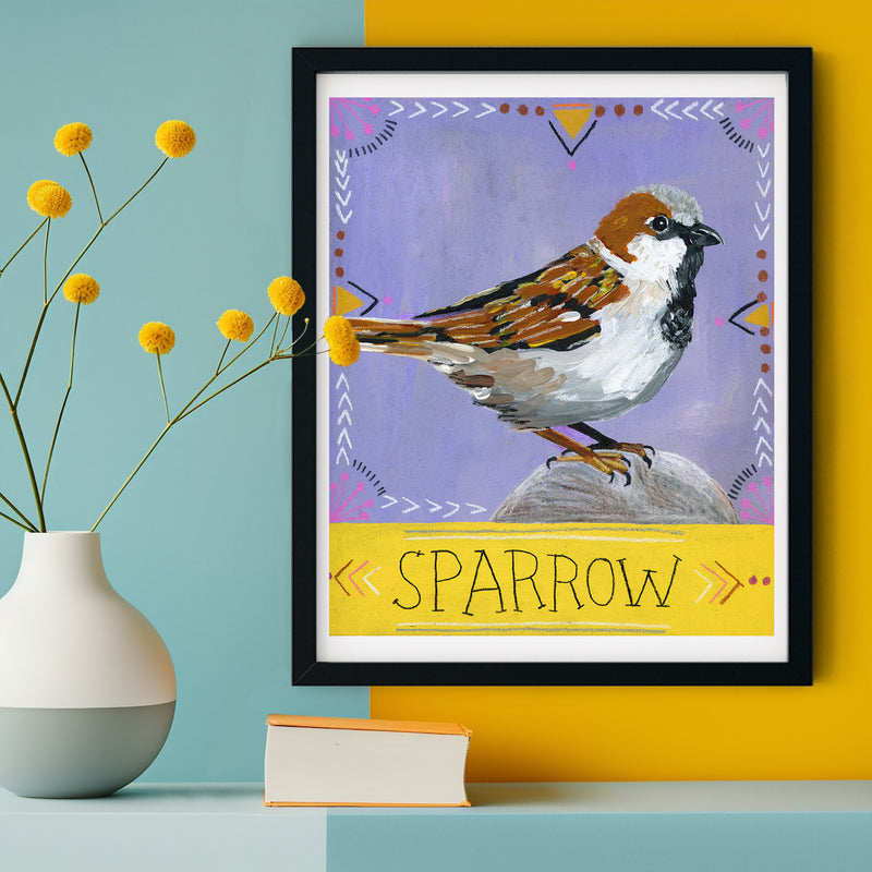 Animal Totem Print - Sparrow