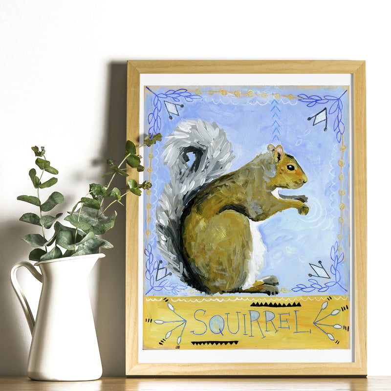 Animal Totem Print - Squirrel