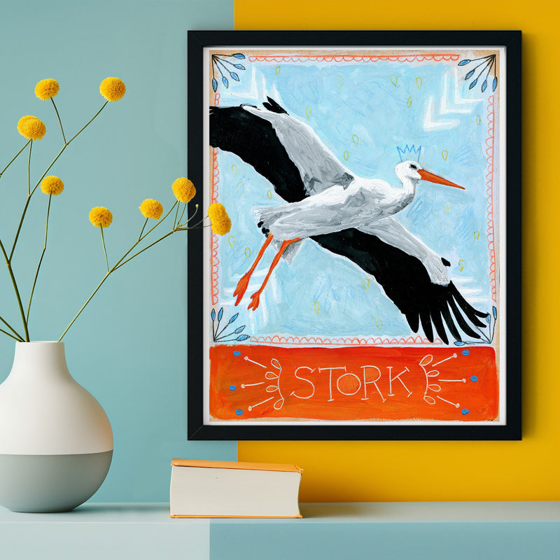 Animal Totem Print - Stork