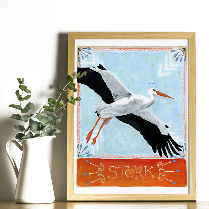 Animal Totem Print - Stork