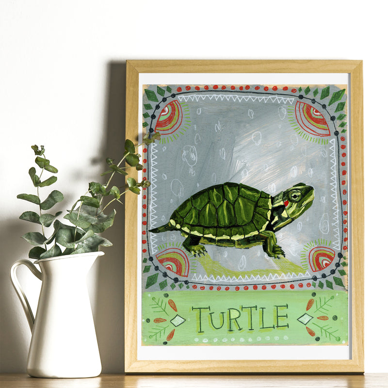 Animal Totem Print - Turtle