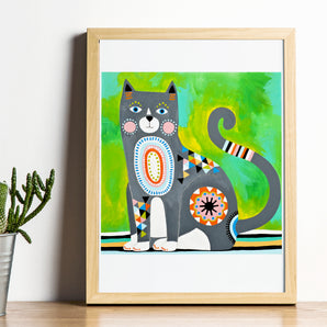 Art Print - Cat kid art