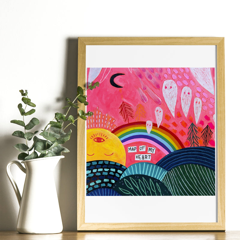 Art Print - Map Of My Heart