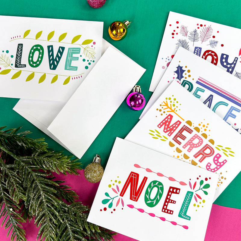 Holiday Joy Greeting Cards | Assorted 5-Pack