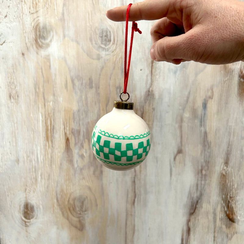 Hand-painted Ornament Green 