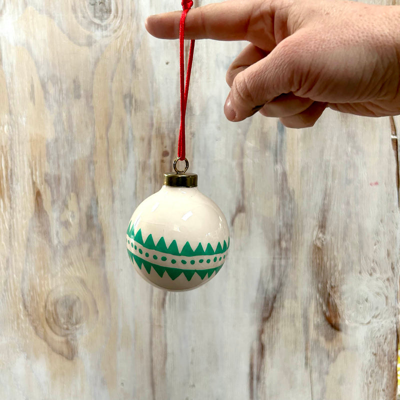 Hand-painted Ornament Green 