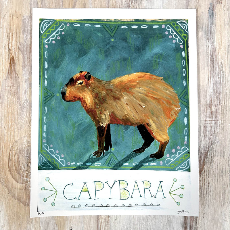 Art Print – Capybara animal totem