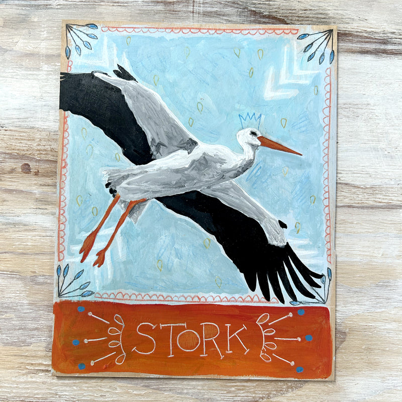 Original Painting - Stork