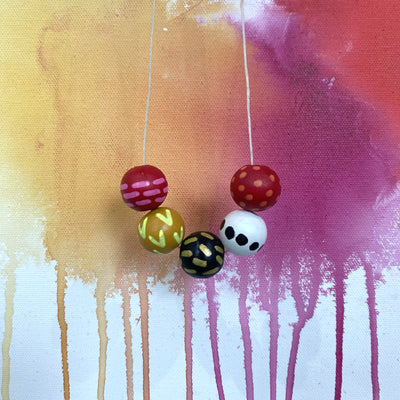 Hand-painted necklace – Lollia