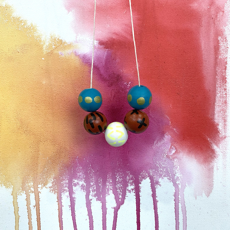 Hand-painted necklace – Carmella