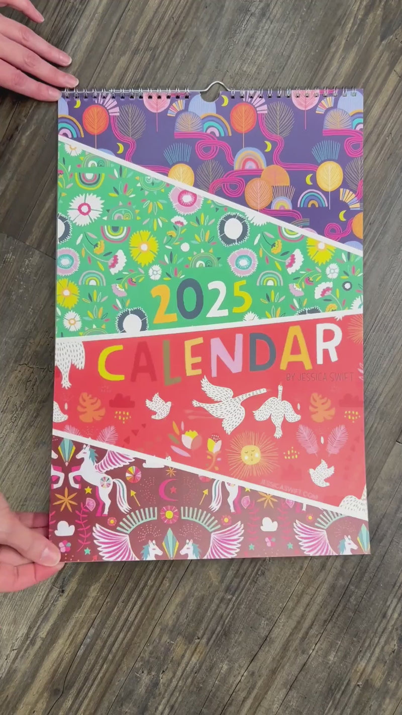 2025 Pattern Wall Calendar