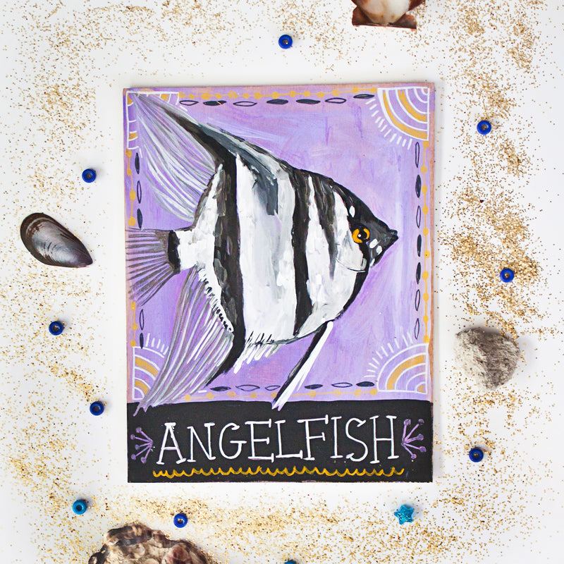 Animal Totem original painting - Angelfish