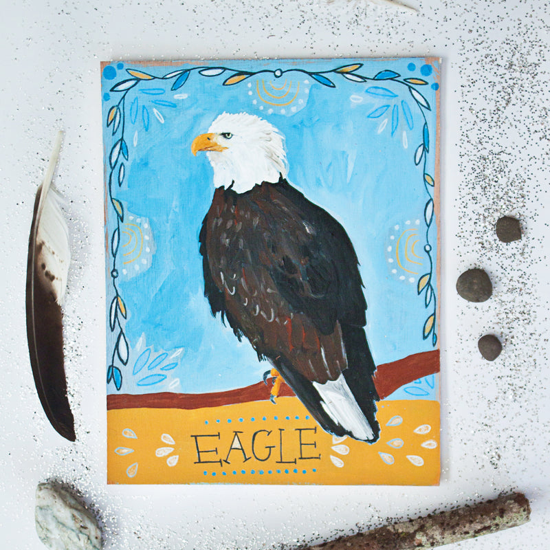 Animal Totem original painting - Eagle