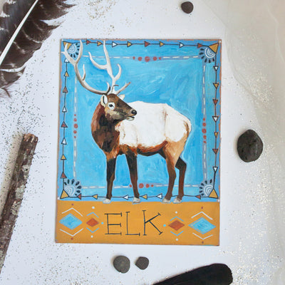 Animal Totem original painting - Elk