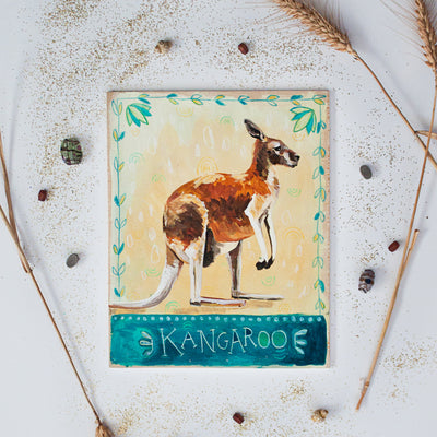 Animal Totem original painting - Kangaroo